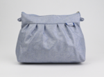Pochette plissée jean irisé