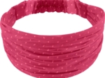 Bandeau fichu Enfant plumetis rose fuchsia