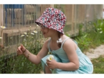 Chapeau de soleil enfant prairie fleurie