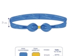Bandeau jersey bébé noeud etoile or marine 