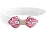 Bandeau jersey bébé noeud violette rose