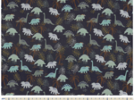 Tissu enduit  au mètre jurassic dino marine