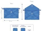 Petite pochette enveloppe etoile or marine 