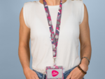 Porte badge pavot  fuchsia