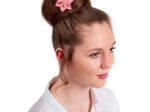 Barrette fleur étoile 4 vichy peps