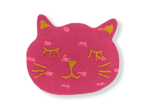 Barrette miaou plumetis rose fuchsia