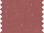 Coupon tissu 1 m gaze pois or rouille