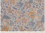 Tissu enduit  au mètre ex2400 indienne bleu glacier ocre