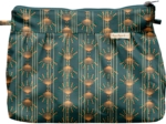 Pochette plissée eventail or vert