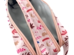 Trousse double compartiment herbier rose