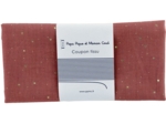 Coupon tissu 50 cm gaze pois or rouille