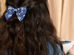 Barrette noeud papillon soleil levant