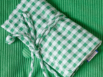 Pochette à bijoux vichy vert menthe