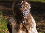 Barrette petit noeud prairie fleurie