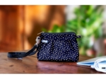 Mini pochette plissée etoile or marine 