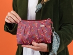 Pochette plissée badiane framboise