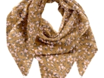 Foulard pompon gypso ocre