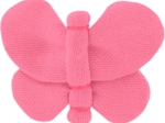 Barrette petit papillon corail