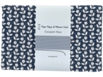 Coupon tissu 1 m ex1097 fleurs blanc marine