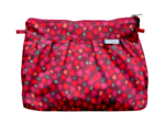 Pochette plissée pompons cerise
