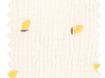 Tissu ex2625 gaze écrue brodée citrons