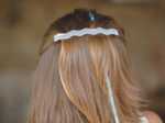 Barrette Vague Longue blanc nacré