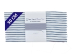 Coupon tissu 50 cm rayé bleu blanc