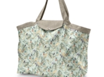 Grand sac cabas en tissu paradizoo mint