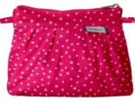 Mini pochette plissée etoile or fuchsia