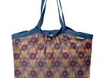Sac cabas taille moyenne plissé fleurs de savane