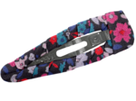 Barrette clic-clac tissu romance fleurie