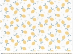 Coupon tissu 50 cm citrons jaune blanc ex1056