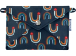 Petite pochette enveloppe poules en ciel