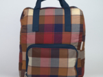 Sac à dos pliable Gaby tartan lurex rubis