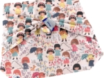 Furoshiki petit 35 x 35 cm petites filles pop