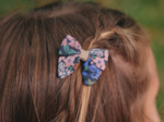 Barrette Mini Noeud Papillon monet lilas