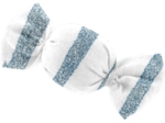 Petite barrette mini bonbon rayé bleu blanc