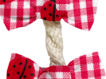 Barrettes clic-clac petits noeuds vichy coccinelle