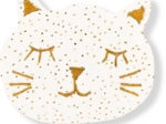 Barrette miaou  blanc pailleté