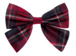 Barrette noeud papillon tartan rouge