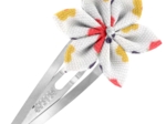 Barrette clic-clac fleur étoile reveil printanier
