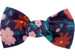 Barrette petit noeud huppette fleurie