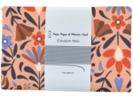 Coupon tissu 1 m ex2574 fleuri rétro caramel