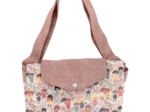Grand sac cabas en tissu petites filles pop