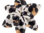 Barrette fleur étoile leopard