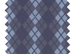 Tissu jersey argyle bleu