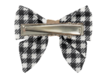 Barrette Mini Noeud Papillon vichy noir
