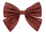 Barrette noeud papillon gaze pois or rouille