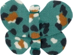 Barrette petit papillon panthère jade