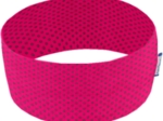 Bandeaux jersey fuchsia pois noir